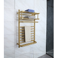 Luxury Golden Heated Towel Radiator Stainless Steel 304 Towel Racks Towel Warmer 9048